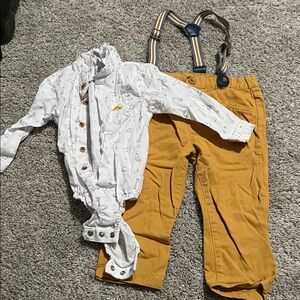 Chic Mustard Kids Overalls with Suspenders